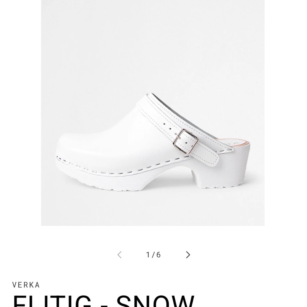 Women's Verka White Clogs size 39